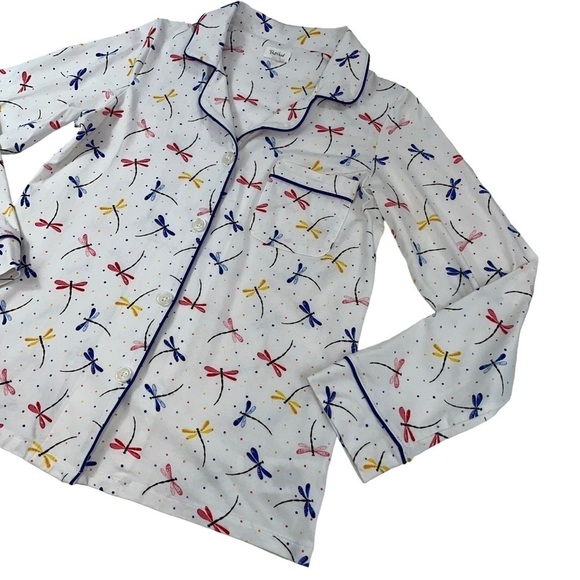 Bedhead Pajamas PJs Dragon Fly Dreams L/S Button Down Shirt Organic Cotton XS - Picture 3 of 12